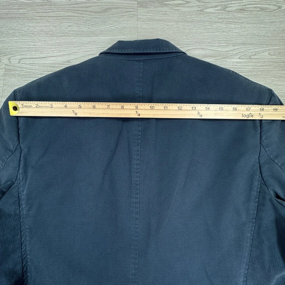 Johnston & Murphy Men Blazer Jacket Blue Large Cotton Blend Two Button Casual